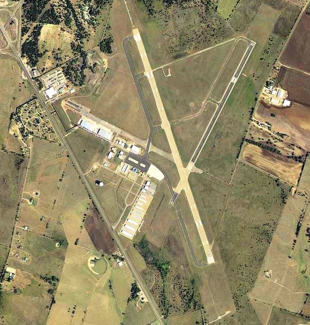 Aerial shot of the location of the Draughon-Miller Central Texas Regional Airport (TPL) in Temple, TX.