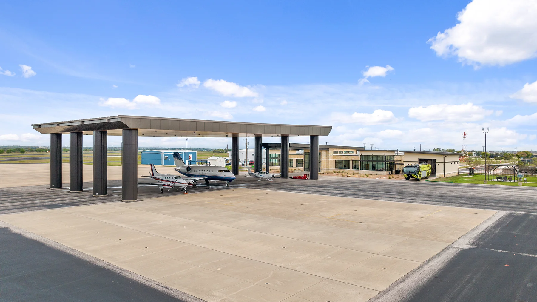 The terminal at Temple Executive Air Center (TEAC) in Temple TX